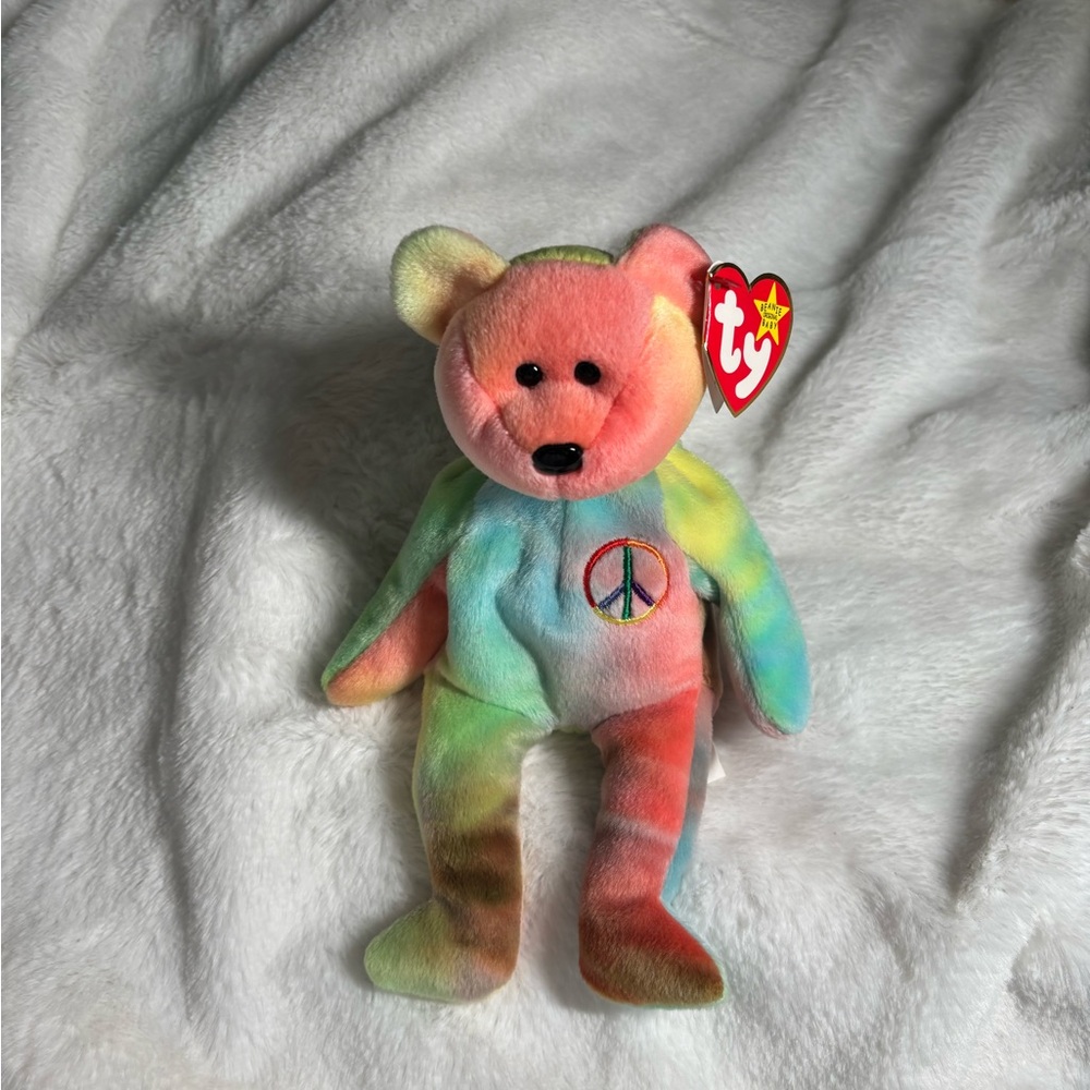 Ty Beanie Baby: Peace Bear 1996 - Multicolor